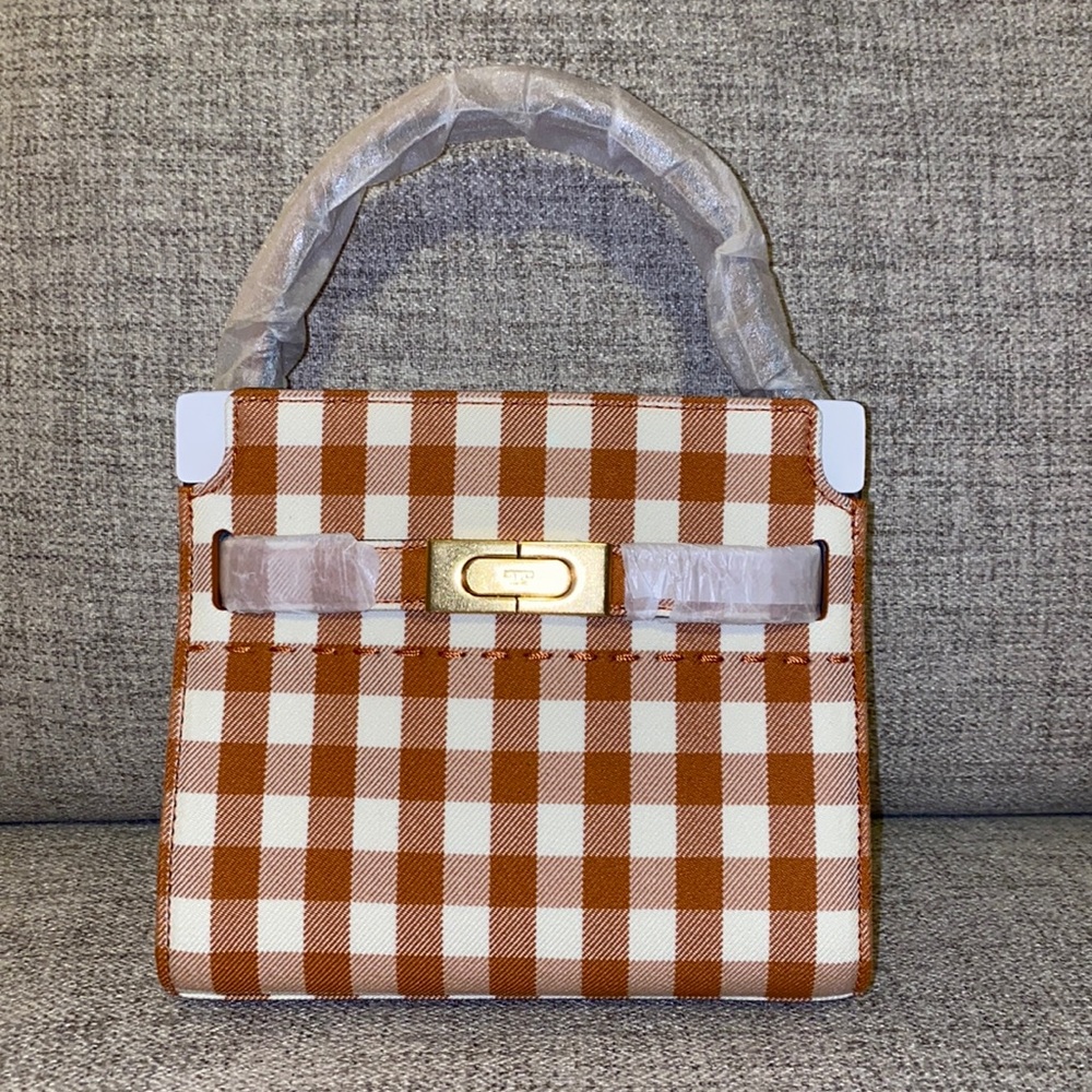 Tory Burch Lee Radziwill Gingham Petite Double bag